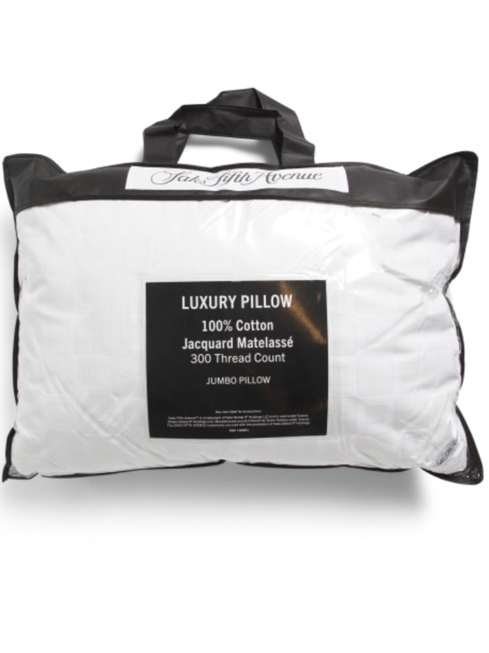 Saks Fifth Avenue White jacquard matelassé Luxury Cotton Pillow